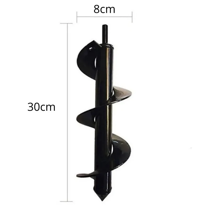 30 cm Bore til Akku Skruetrækker | Spiral Bore til Plantehuller | Havebor i Pulverlakeret Stål