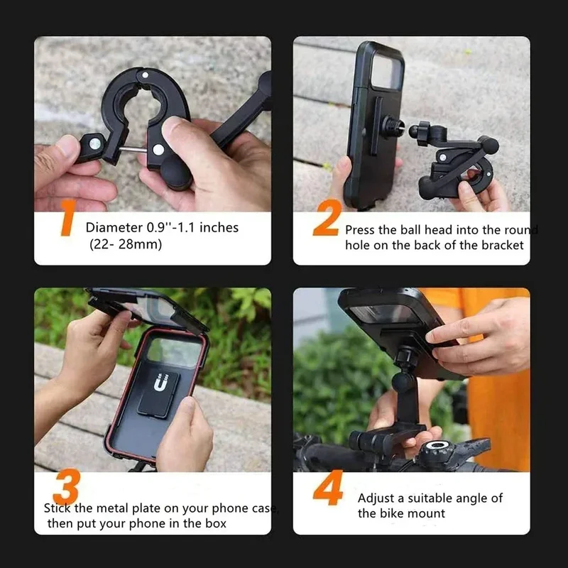 Cykel Smartphone Holder | Vandtæt 360° Drejelig Håndsfree Tilbehør til Styr