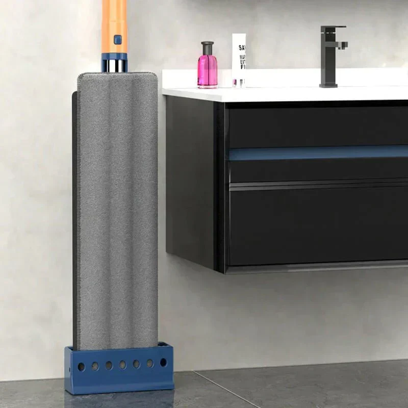 Mikrofiber Gulvmoppe med 360° Drejehoved og Håndfri Udstødningssystem - Til Parket, Fliser og Laminat