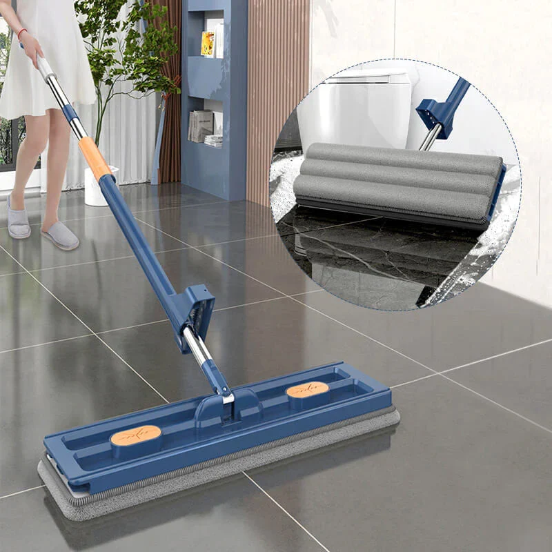 Selvvridende moppe med 360° drejehoved og mikrofiber til alle gulvtyper