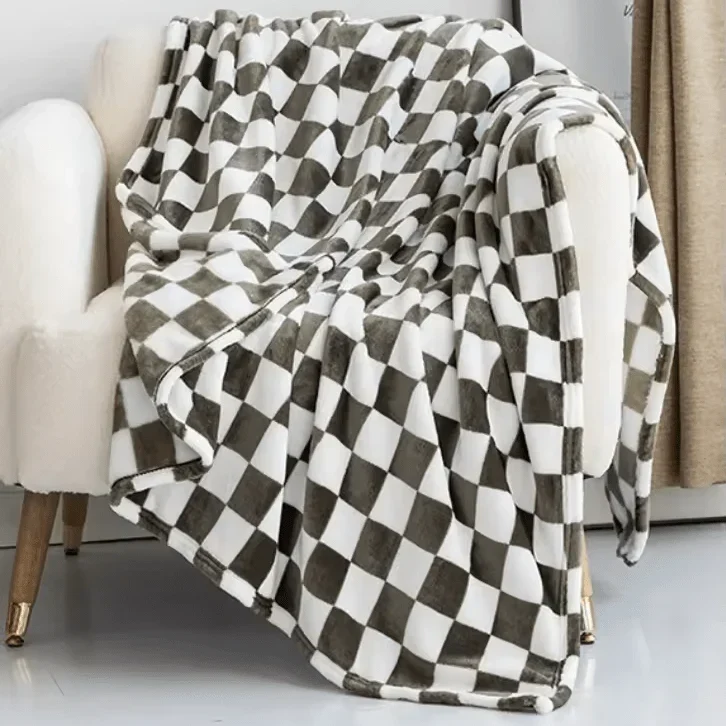 Blød åndbar flanel-fleece tæppe med anti-pilling, 70 × 100 cm