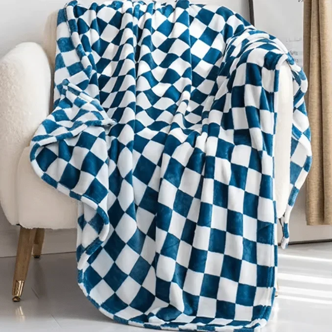 Blød åndbar flanel-fleece tæppe med anti-pilling, 70 × 100 cm