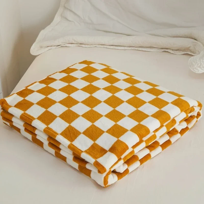 Blød åndbar flanel-fleece tæppe med anti-pilling, 70 × 100 cm