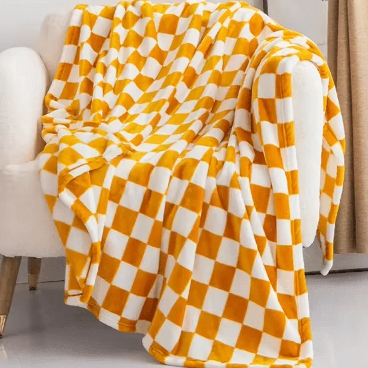 Blød åndbar flanel-fleece tæppe med anti-pilling, 70 × 100 cm