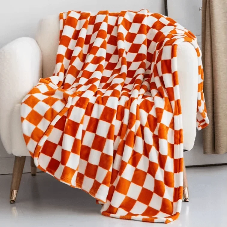 Blød åndbar flanel-fleece tæppe med anti-pilling, 70 × 100 cm