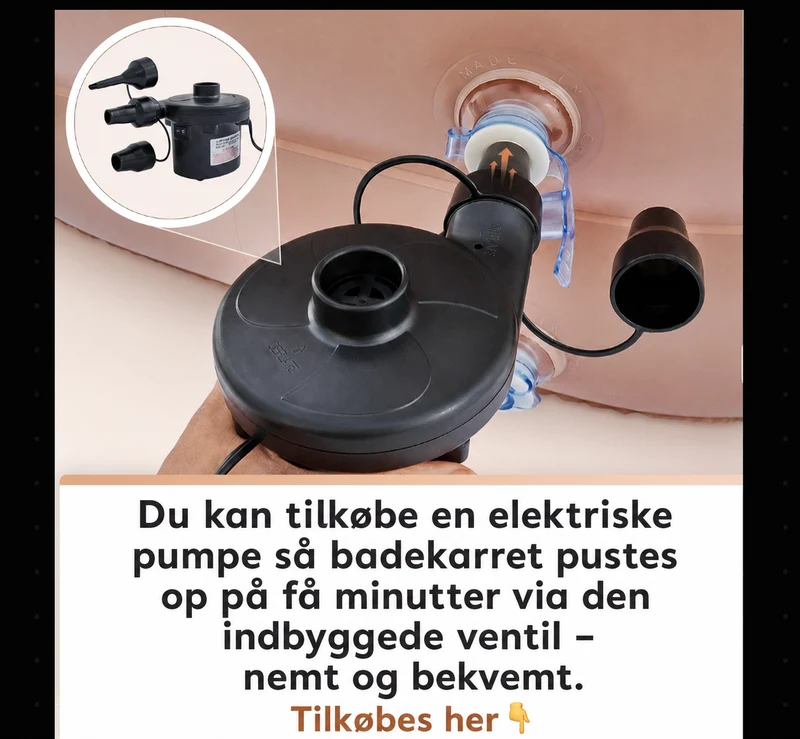 Uppblåsbart Badkar med Ryggstöd & Mugghållare