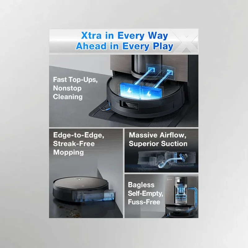 Ecovacs Deebot X11 OmniCyclone Bagless Robot Vacuum & Mop