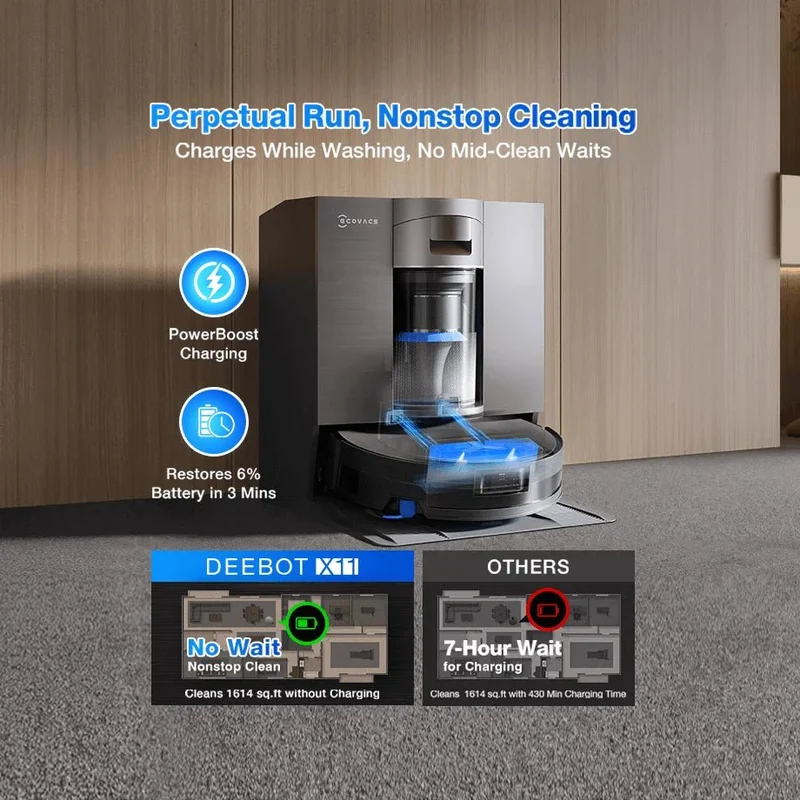 Ecovacs Deebot X11 OmniCyclone Bagless Robot Vacuum & Mop