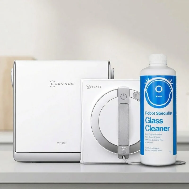 Refurbished ECOVACS Winbot W2 Pro Omni Robotic Window Cleaner + Glass cleaner liquid