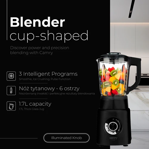 Blender 1,7L glasblender - 23000 varv/minut