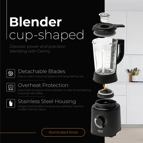 Blender 1,7L glasblender - 23000 varv/minut