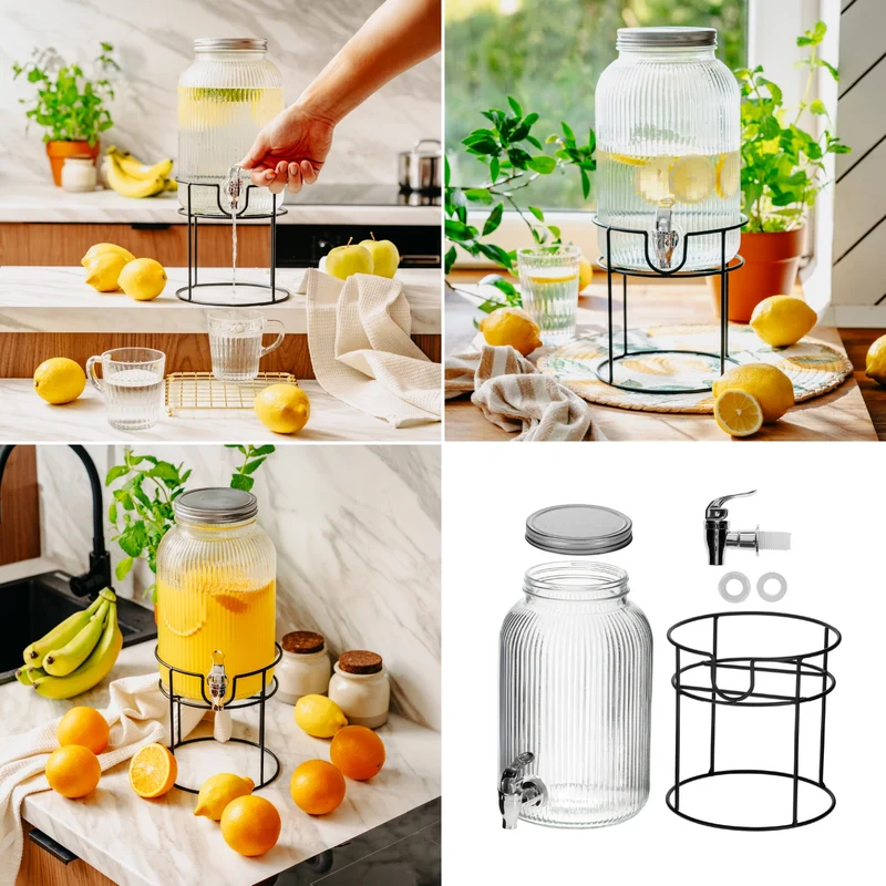 Dryckesdispenser 4L inkl. metallställ