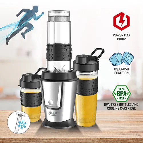 Blender med 2 sportflaskor