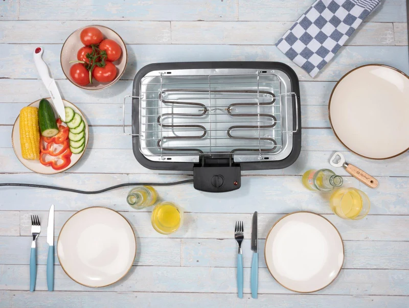 Alpina elektrisk grill 2-i-1 - för inomhus- och utomhusbruk