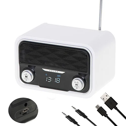 Trådlös Bluetooth-radio med FM, USB & SD – Uppladdningsbar