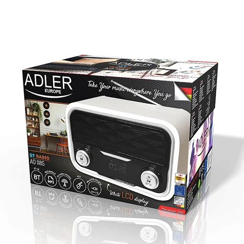 Trådlös Bluetooth-radio med FM, USB & SD – Uppladdningsbar