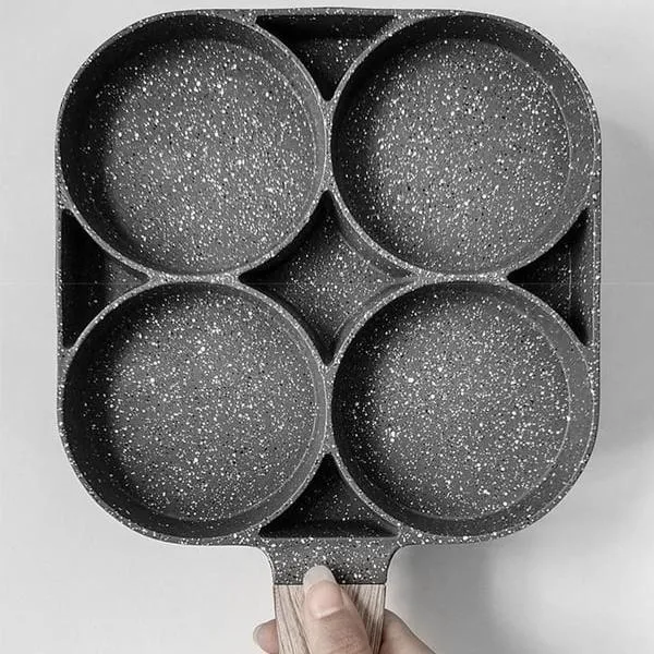 4-huls Non-stick Omeletpande i Aluminium til Gas og Induktion