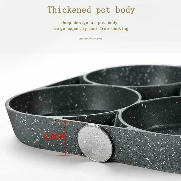 4-huls Non-stick Omeletpande i Aluminium til Gas og Induktion