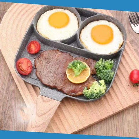 4-huls Non-stick Omeletpande i Aluminium til Gas og Induktion