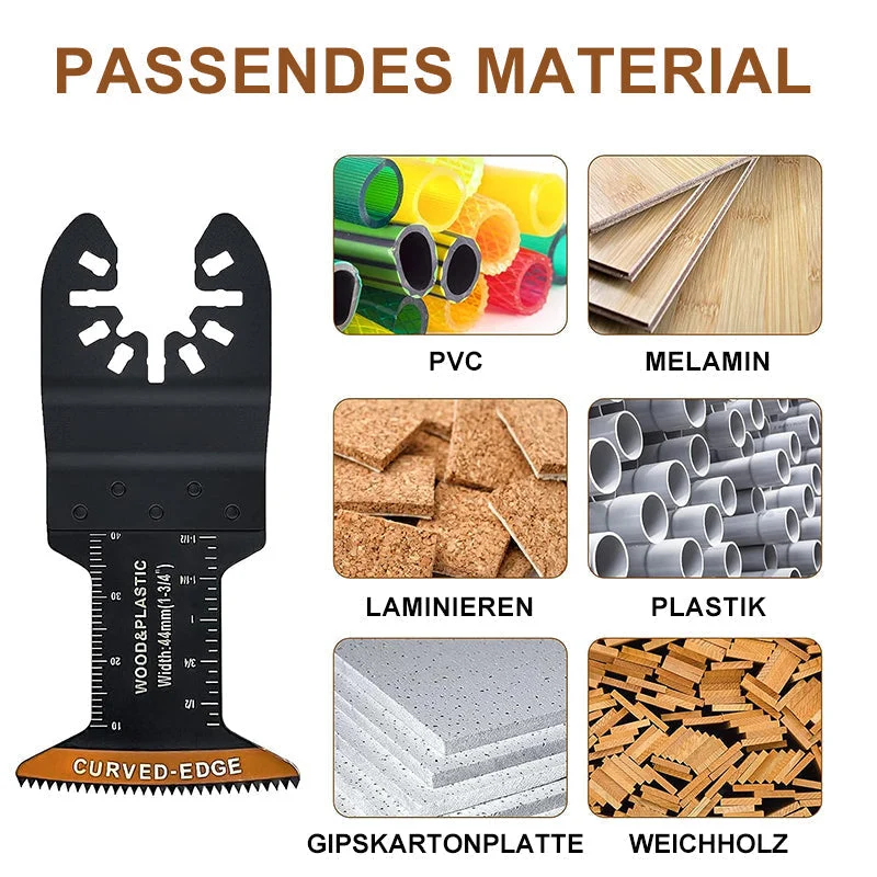 20-pak Oscillerende Sægblaade | Buet Kant til Præcise Snit | Træ, Plastik, Blødt Metal | Universel Kompatibel