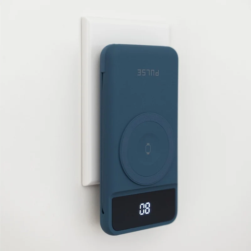 10.000 mAh Powerbank med Reiselader | 5-i-1 Qi Oplader med kabler