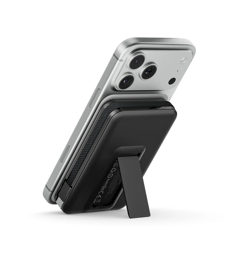 10.000 mAh Powerbank med magnetisk hurtigopladning 25 W og indbygget kabel