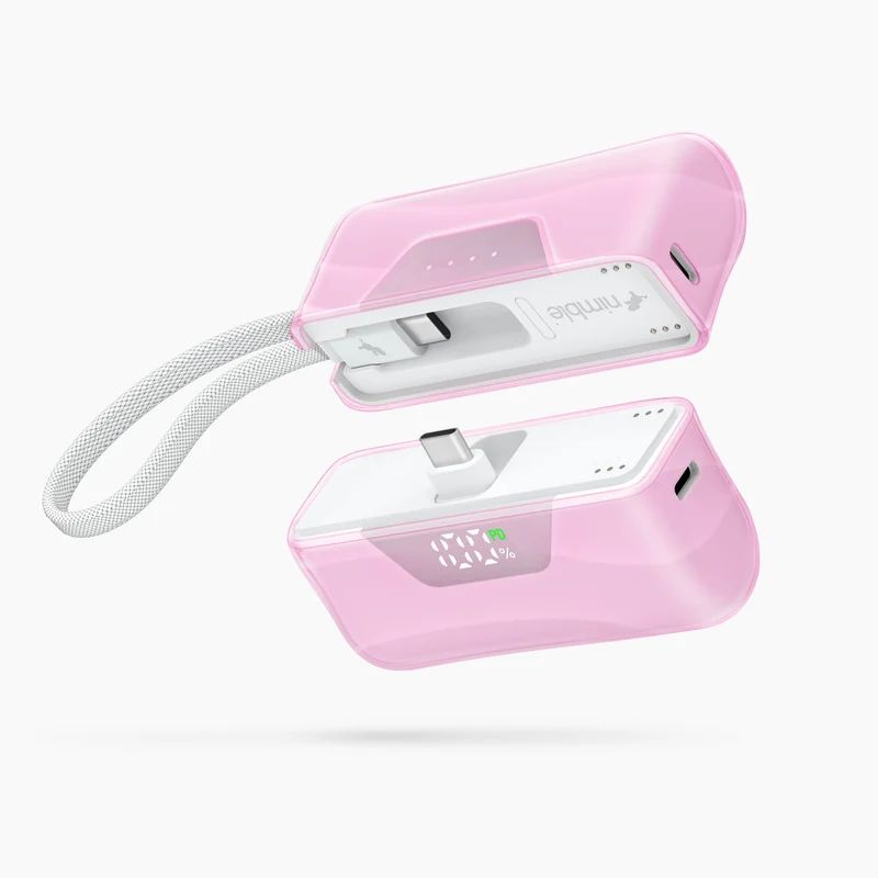 Magnetisk Powerbank 10.000 mAh med to 5.000 mAh batterier og USB-C porte