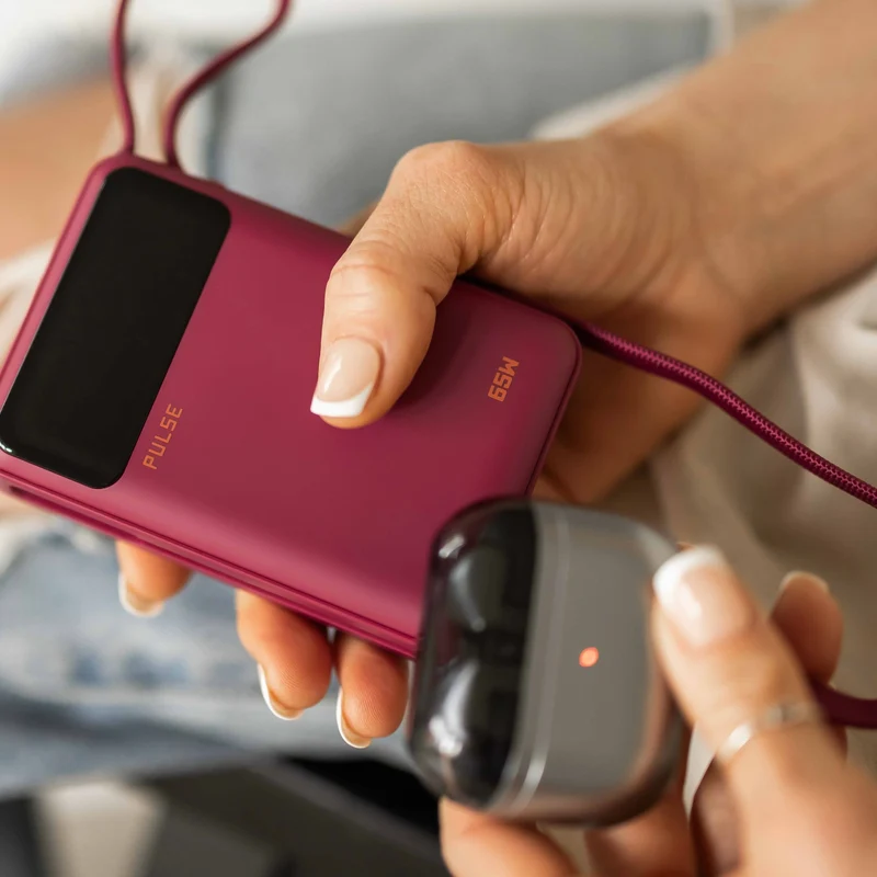 Kompakt 65 W Powerbank til laptop med 20.000 mAh og USB-C-kabel