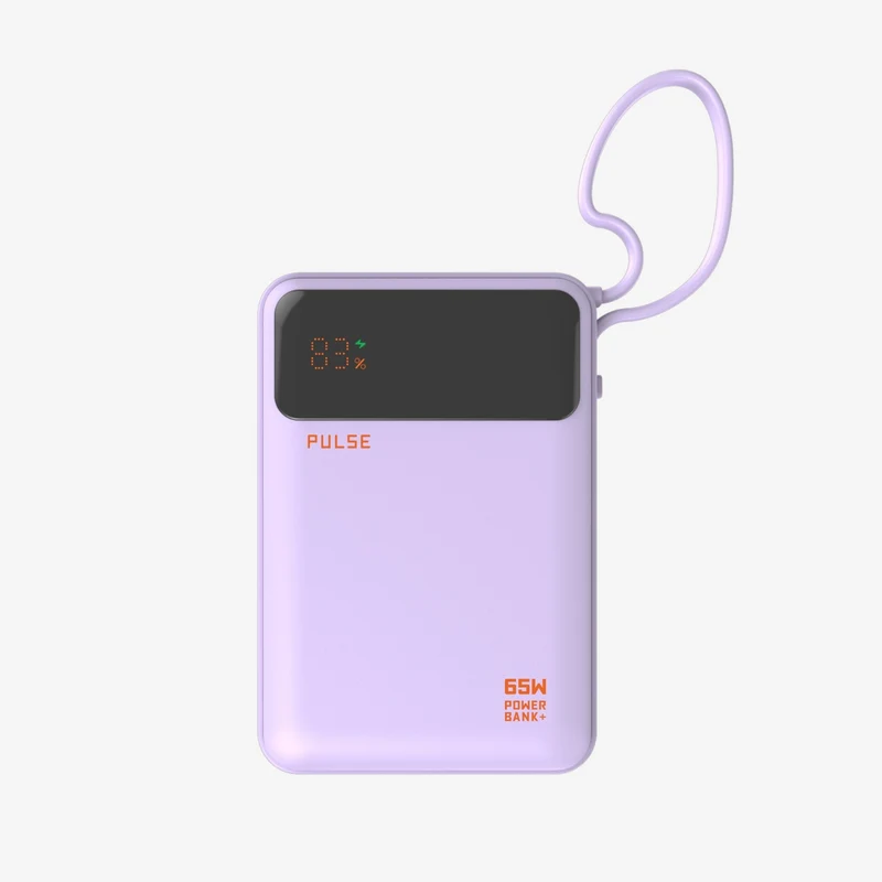 Kompakt 65 W Powerbank til laptop med 20.000 mAh og USB-C-kabel