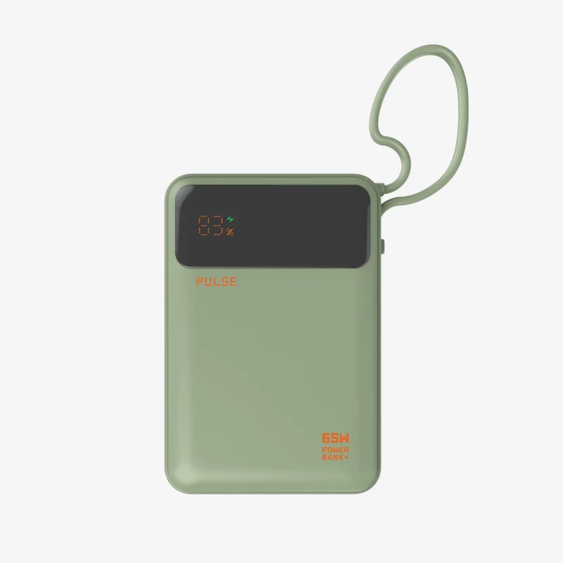 Kompakt 65 W Powerbank til laptop med 20.000 mAh og USB-C-kabel