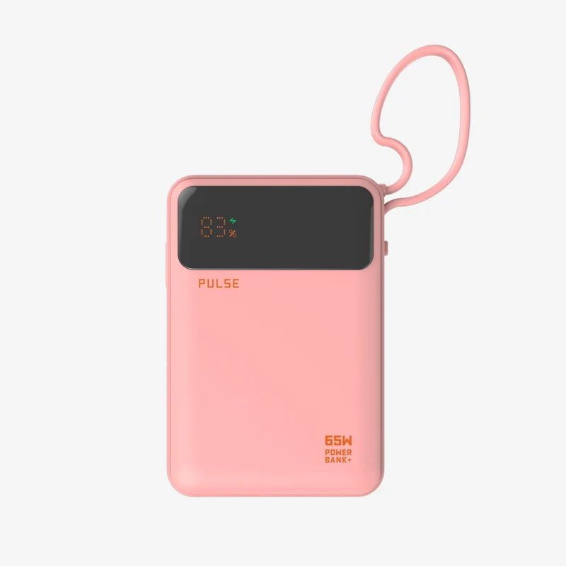 Kompakt 65 W Powerbank til laptop med 20.000 mAh og USB-C-kabel