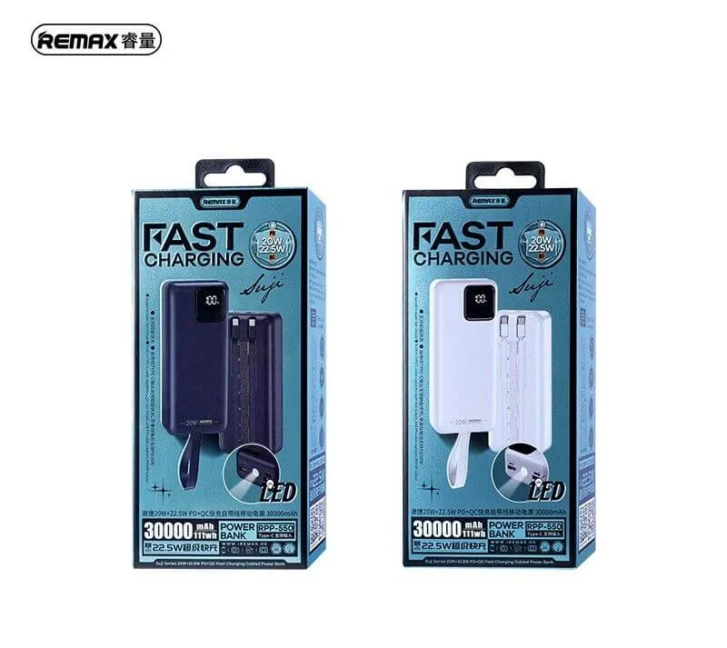 Powerbank 30.000 mAh | 20 W USB-C PD og 22,5 W hurtigopladning