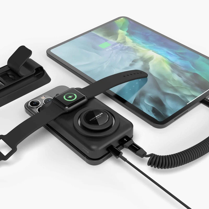 Magnetisk Powerbank 10000 mAh med USB-C og ladekabel