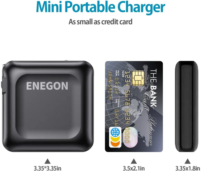 Powerbank med AC-stik og hurtig opladning – 15000 mAh til smartphone og tablet