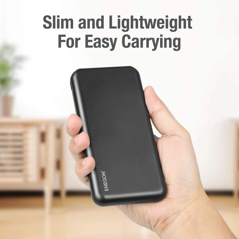 Powerbank 10000 mAh 2-pak med Dual-USB til smartphone og tablet