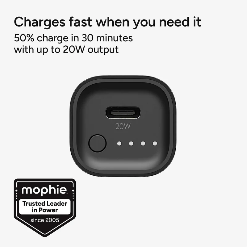 5000 mAh Powerbank med 20 W USB-C Hurtigopladning til rejser