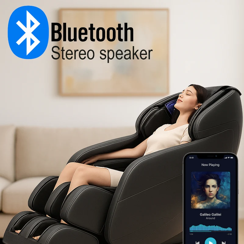 Massagestol 8D - S-teknologi, Zero Gravity och Värmebehandling - Model S9
