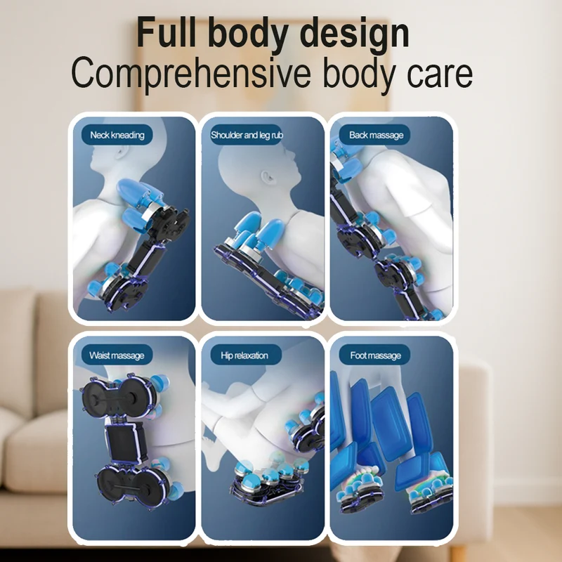 Massagestol 8D - S-teknologi, Zero Gravity och Värmebehandling - Model S9