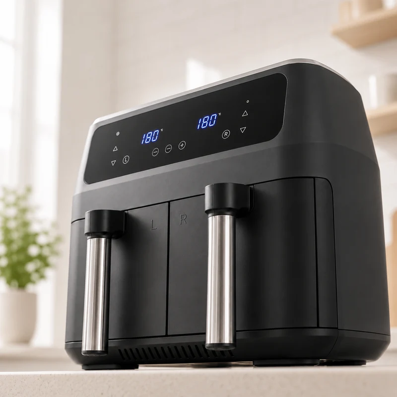 Airfryer 8,0 l - dubbel - 2 korgar och 2 400 watt
