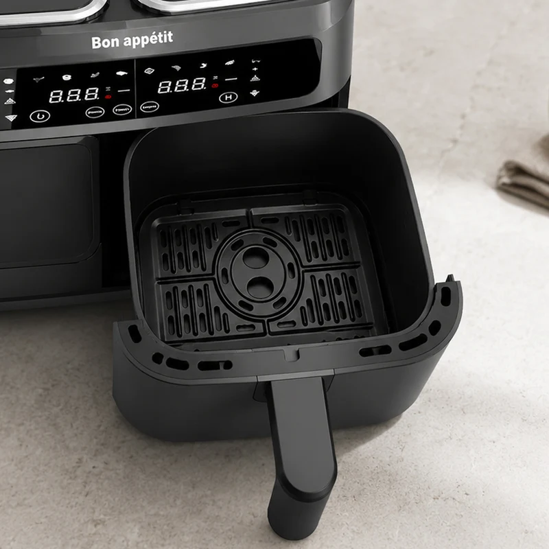 Airfryer 8,0 l - dubbel - 2 korgar och 2 400 watt