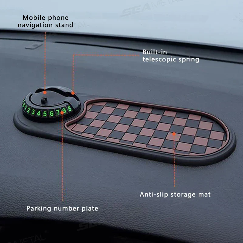 Anti-Rutsch Telefonholder til Bil - Armaturbræt Montering