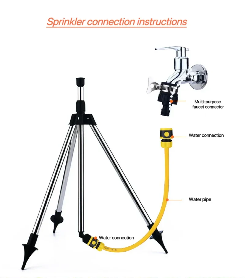 Automatisk 360-Grad Rotationssprinkler til Havebrug