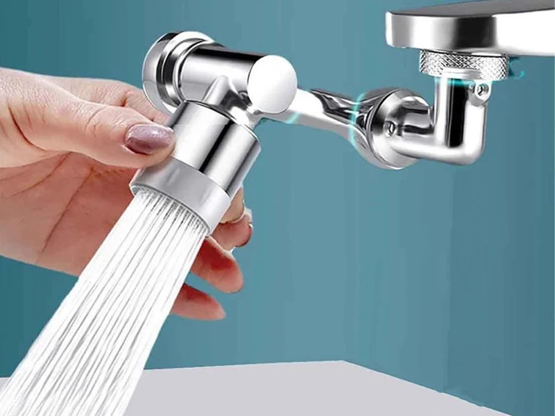 Flexibel kranförlängare i krom – 1080° vridbar