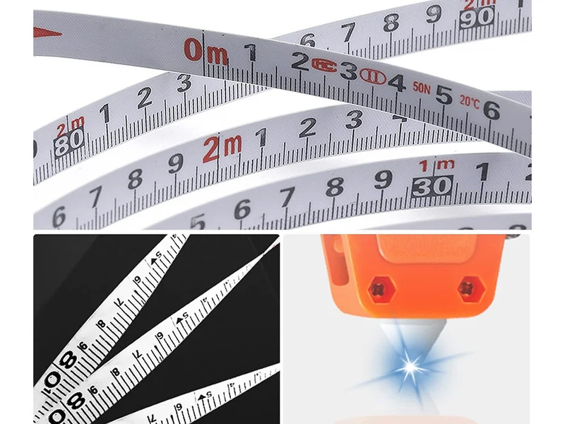 XXL 50 meter måttband med handtag – snabbrulle och fästhål