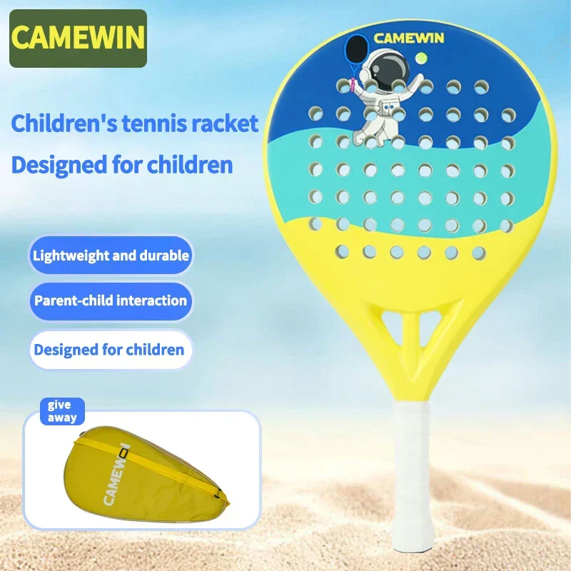 Junior Padel- og Tennisbat, 50% Kulstof, 50% Glasfiber, letvægt