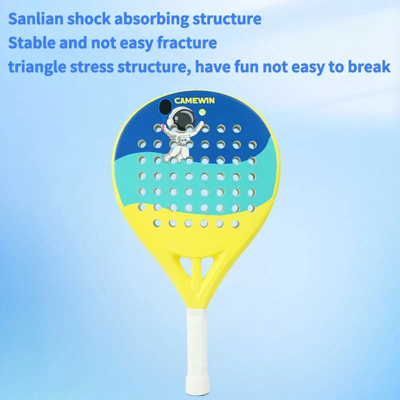 Junior Padel- og Tennisbat, 50% Kulstof, 50% Glasfiber, letvægt