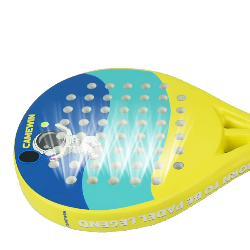 Junior Padel- og Tennisbat, 50% Kulstof, 50% Glasfiber, letvægt