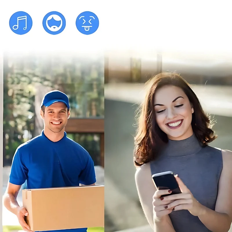 Trådløs Video-Dørklokke med To-Vejs Audio og WLAN