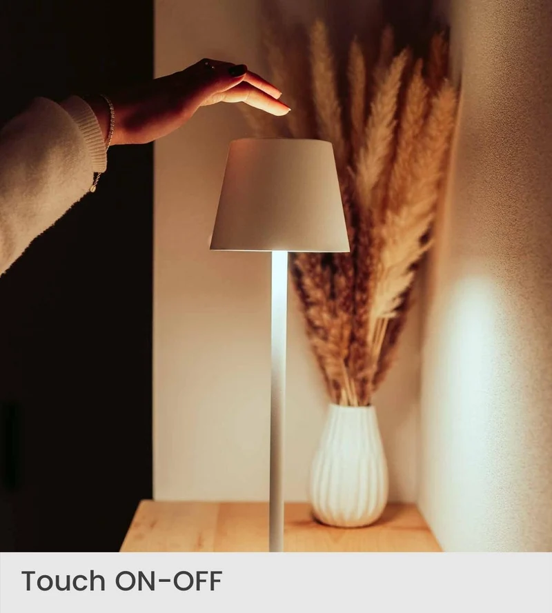 Trådløs LED lampe sæt, 48 lysdioder, berøringsdæmpning, 5200mAh, aluminium