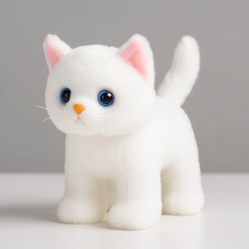 Sød katteplush legetøj, blødt stofkæledyr, gaveidé til børn